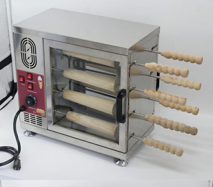 

Stainless Steel 8/16 Rollers Hungarian Kurtosh Chimney Cake Oven, Chimney Bread Roll Baking Machine