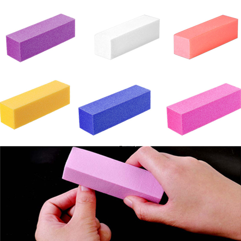 

1PC 7 Colors Nail Buffers File For UV Gel White Nail File Buffer Block Polish Manicure Pedicure Sanding Art Tool