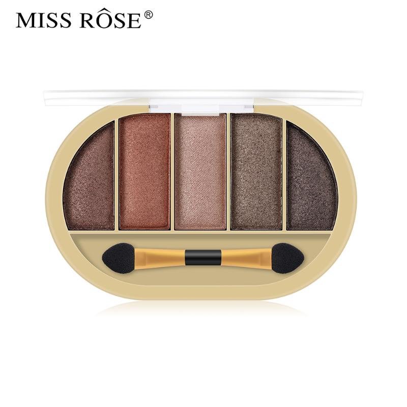 

Miss Rose Eye Shadow European and American Cross-border Foreign Trade Makeup Five Colors Full Size Natural,easy to Wear, Army green