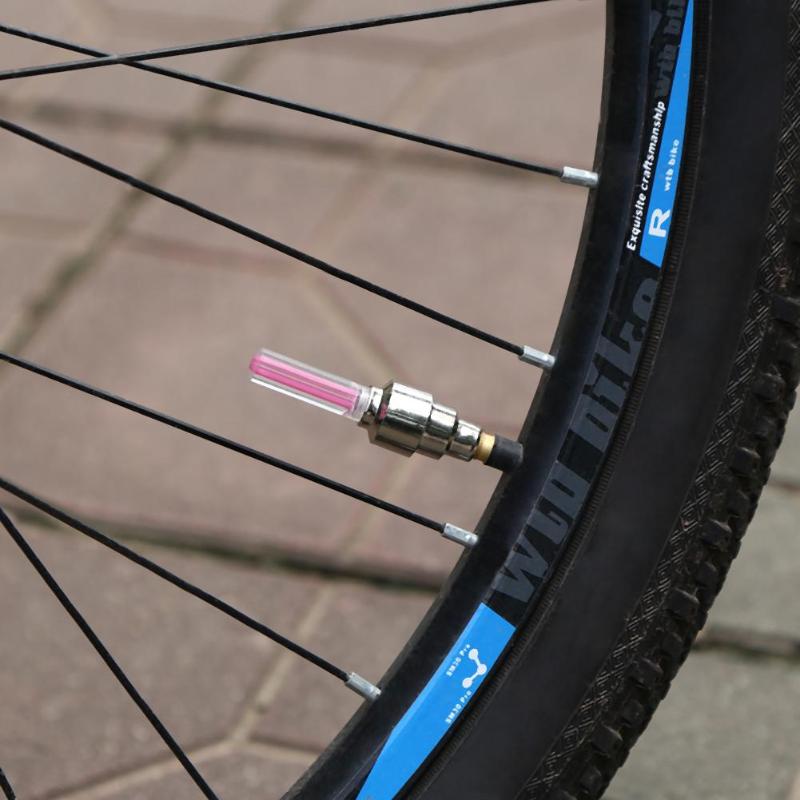 1 LED Valve CAP Bike Bicycle Wheel Stem tire Motion el Neon Light FOR CYCLING