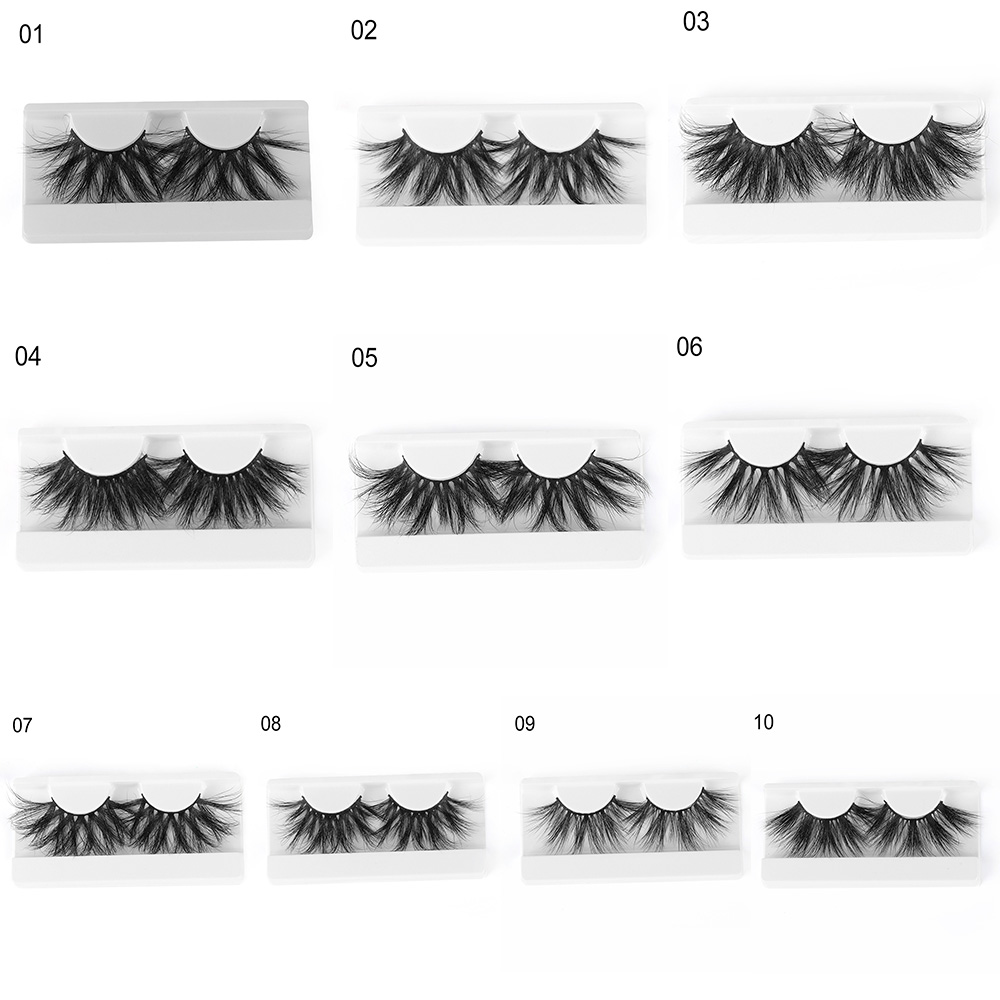 

1 Pair New 30MM 6D MInk Hair False Eyelashes Wispy Fluffy Multilayer Eyelashes Dramatic Long Lashes Handmade Cruelty-fre