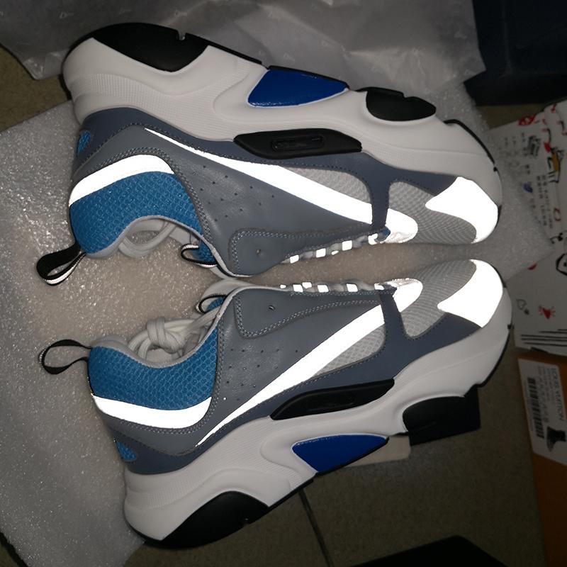 

B22 Sneaker men Reflective Sneaker vintage Platform Shoes Canvas And Calfskin Trainers Unisex Low Top Casual Shoes 20color Big size 35-46, Color 10