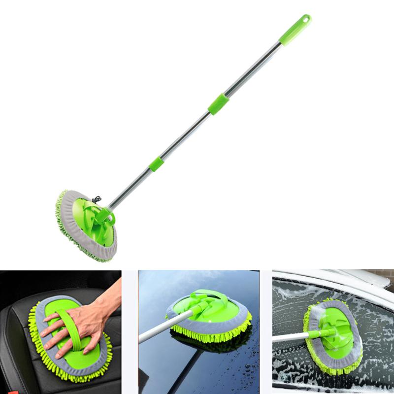 

Car Wash Brush Cleaning Mop Detachable Broom Adjustable Long Handle Car Cleaning Tools Rotatable Brush Accessories