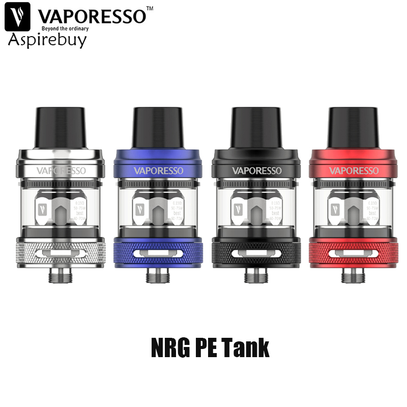 

Vaporesso NRG PE TANK 3.5ml Atomizer with GT4 Meshed Coil 0.15ohm & GT CCELL Coil 510 Thread for Swag II Mod Authentic