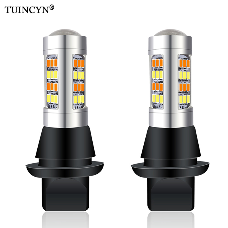 

TUINCYN 2pcs 80W BAU15S 7440 3156 White/Amber Switchback LED Turn Signal Light Canbus Error Free 1000LM PY21W T20 T25 Day Light, As pic