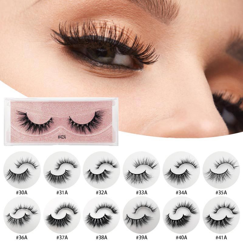 

1 Pair 3D Mink EyeLashes Natural Hair Long Lashes winged EyeLashes Dramatic Lashes Thick Mink False EyeLashes Fluffy Lashes