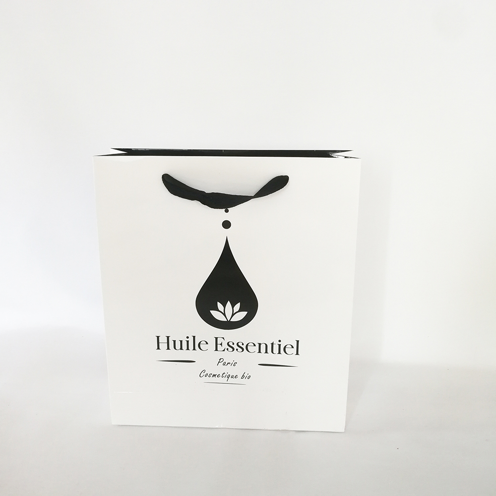 

Custom Gift Bag Promotion Ads White Glossy Paper Bag Flower Box Valentines Day Gift Packaging for Jewelry Candy Party Favor