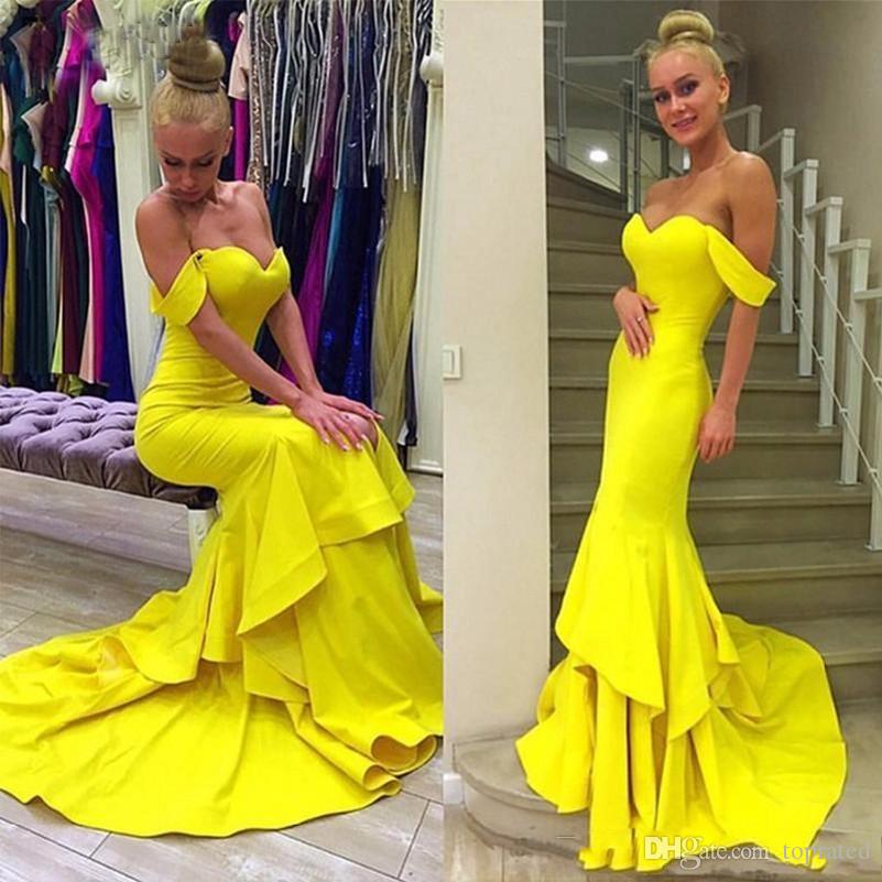 neon yellow formal dresses
