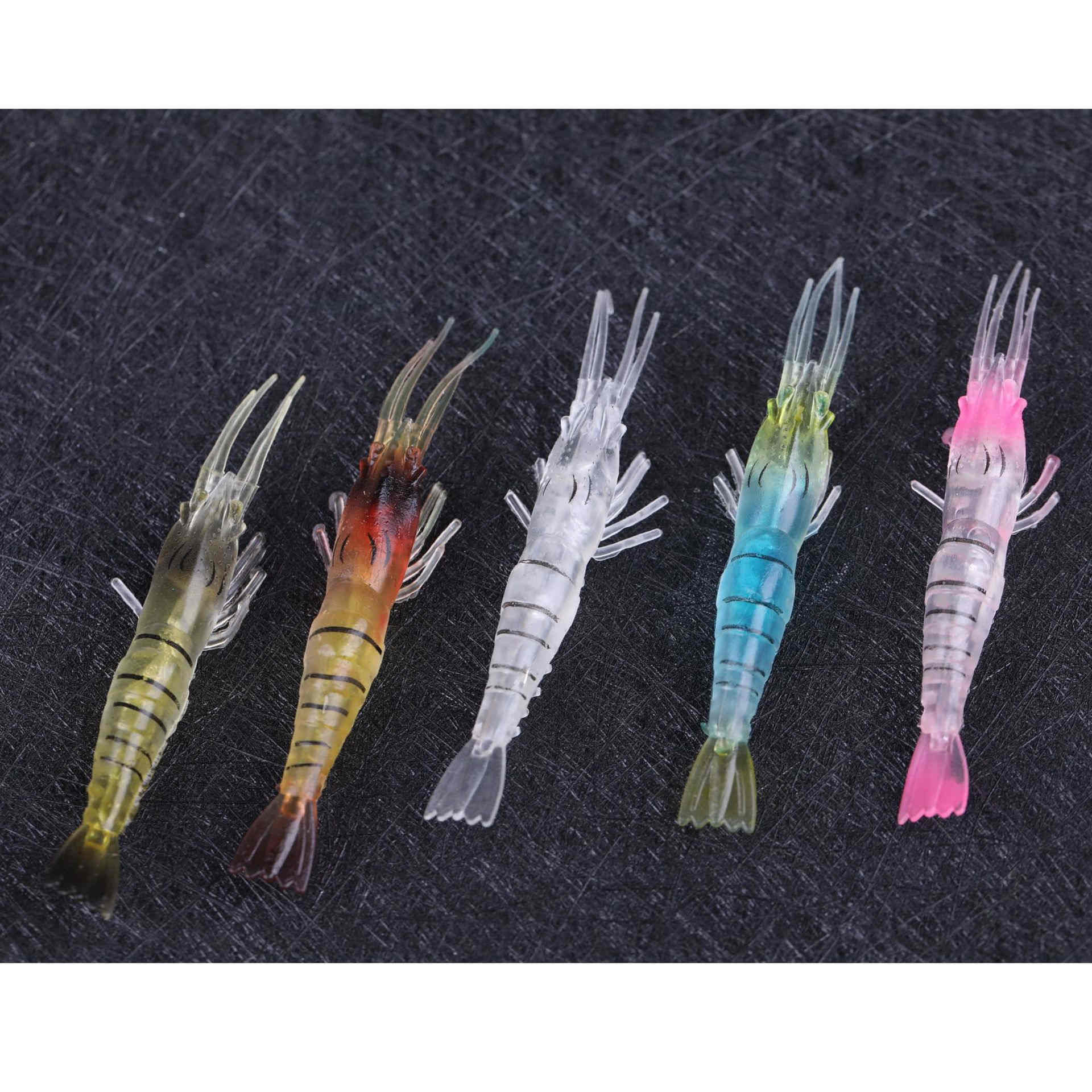 Prawn soft shrimp bait lure soft bait bionic bait sea fishing platform fishing wild fishing factory direct simulation prawns-image-498549419