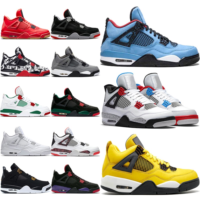 

Cheap 4 Cool Grey 4s OG Bred For 2019 Men Basketball Shoes White Cement Fire Red Tattoo Trainer Athletic Sport Sneakers Wholesale, Black laser gum