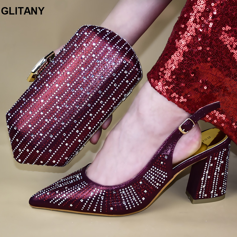 red shoes and bags to match