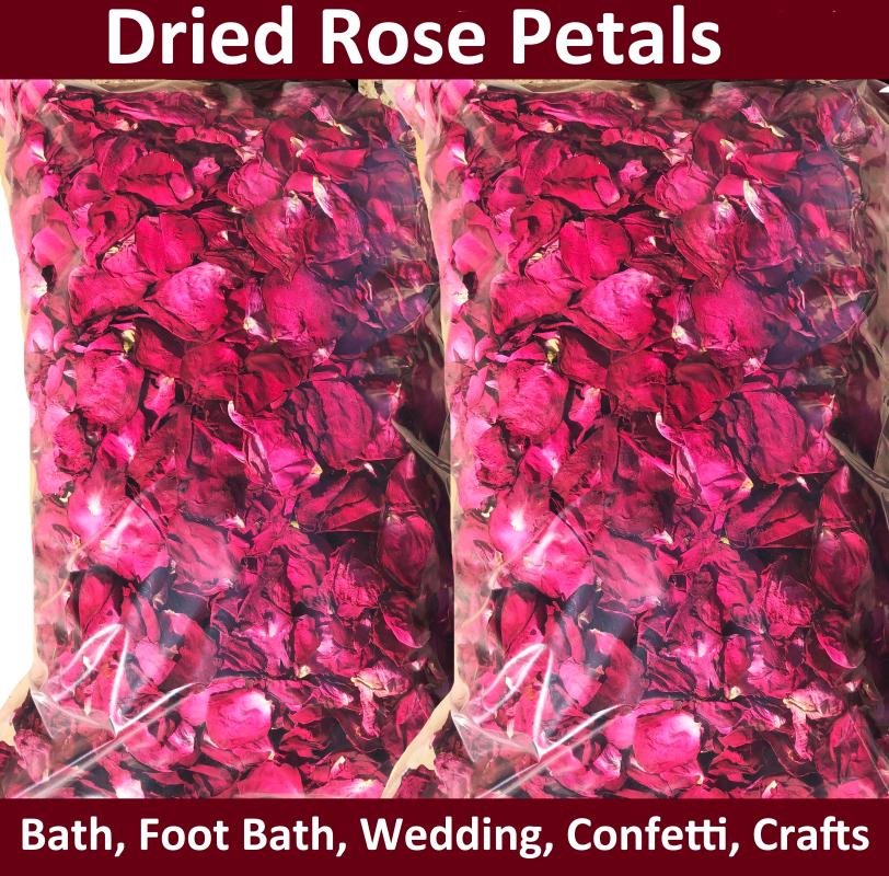 

Dried Rose Petals Red Real Flower Rose Petal for Bath Foot Bath Wedding Confetti Crafts Accessories, 10g