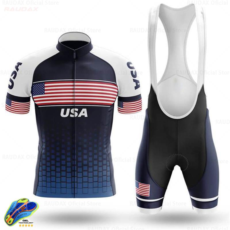 

Cycling 2020 Clothing USA Men's Cycling Jersey Set MTB Bicycle Clothing Bike Wear Clothes Maillot Ropa Ciclismo Triathlon Suit, Only jersey7