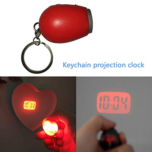 

Durable Innovative Mini Keychain LED Projection Clock and easy to carry around