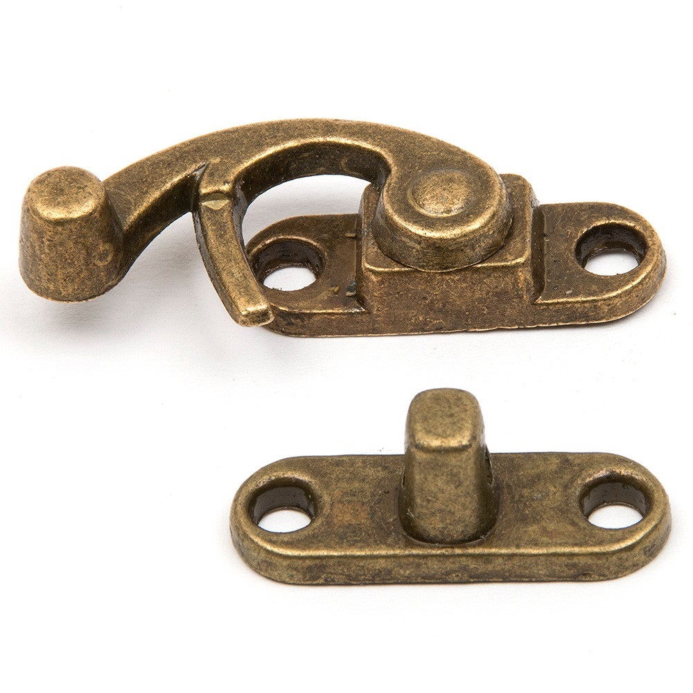 2pcs Vintage Boîte à Bijoux Toggle Latch Hasp Boîtier en bois Armoire Serrures Fermoir Loquet