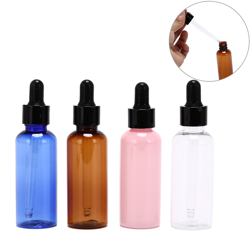 

1Pc 50ML PET Liquid Reagent Pipette Bottle Eye Dropper For Storing Chemistry Laboratory Chemicals Perfumes 4 Colors