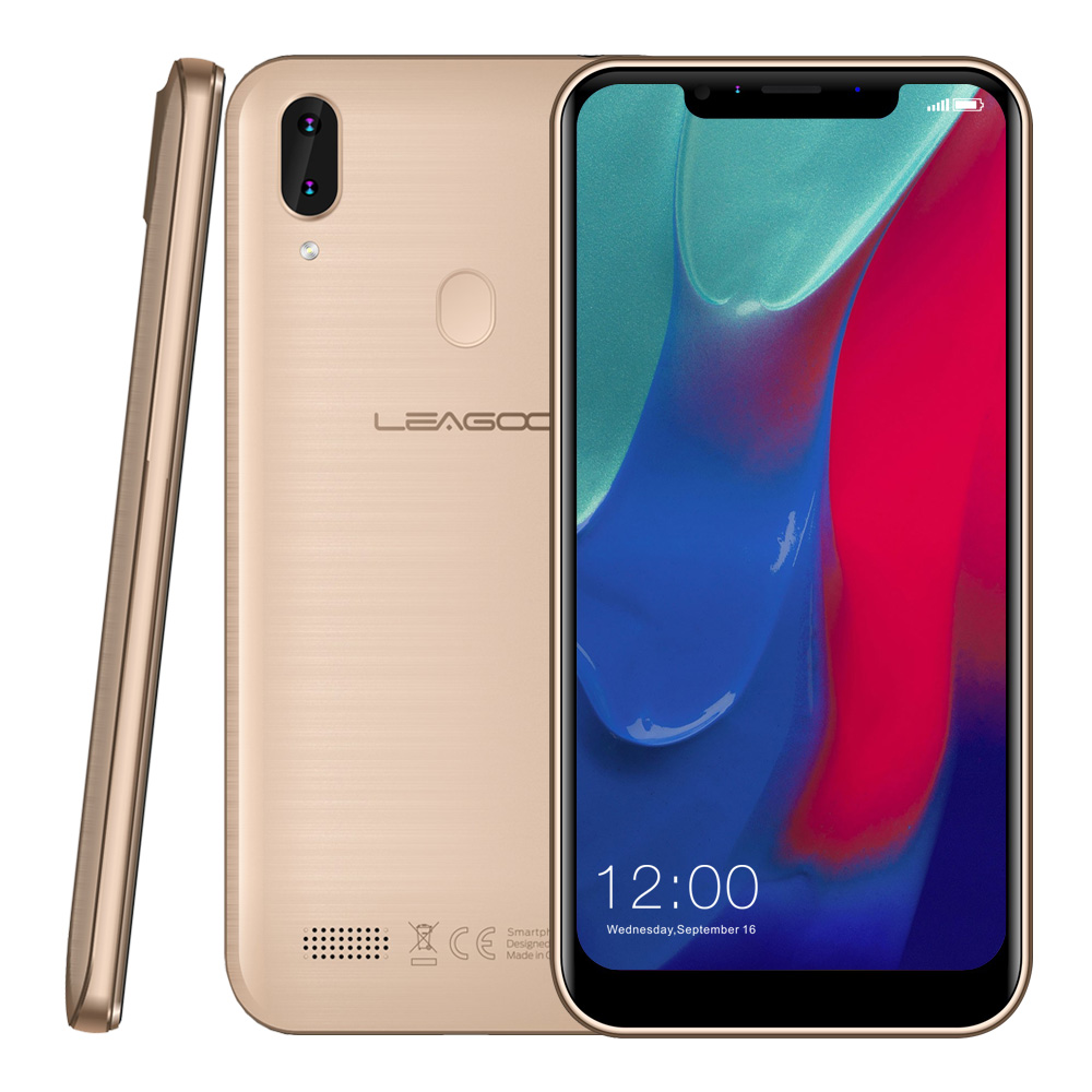 

LEAGOO M11 Android 8.1 6.18" Mobile Phone 2GB RAM 16GB ROM Quad Core 4000mAh Fingerprint Unlocked LTE 4G Dual SIM 8MP Smartphone, Golden system