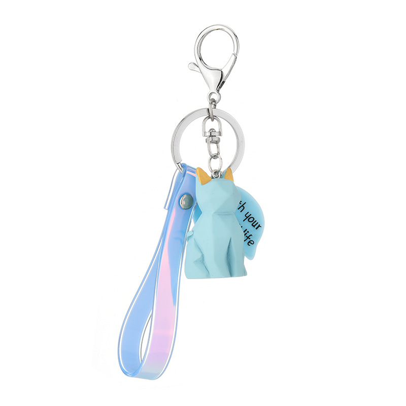 

Korea Simulation Animal Car Key Ring Keychains Cute Deer Cat Dinosaur Panda Keyring Pendant Charm Handbag Jewelry
