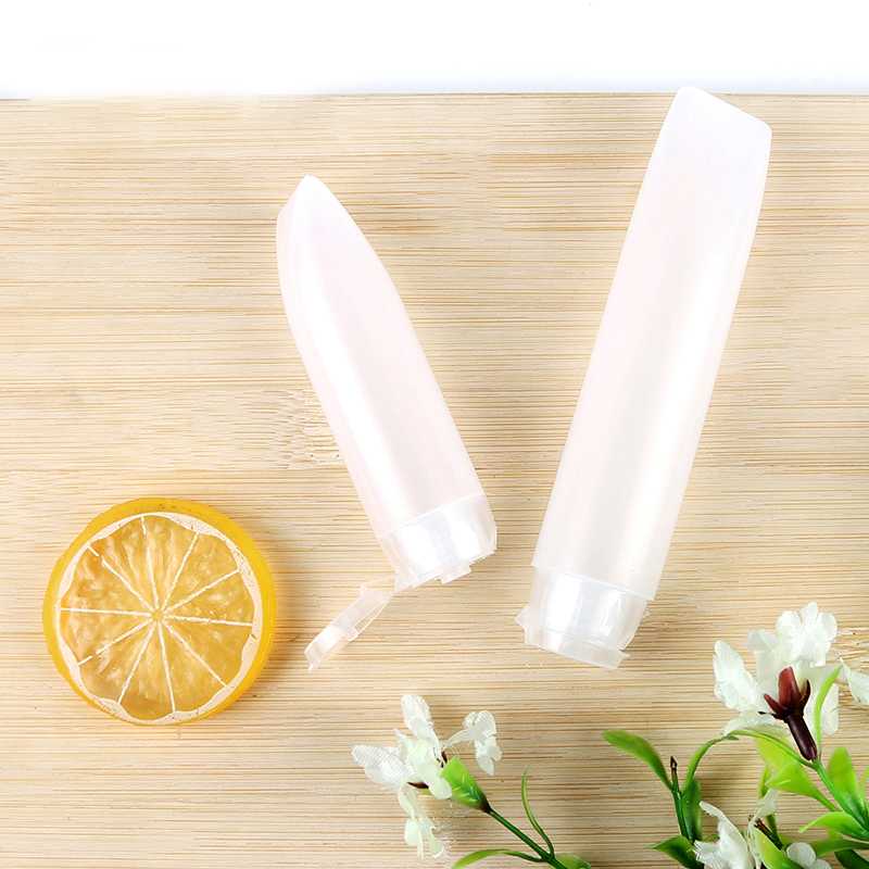 

10pcs 30ml 50ml Plastic PE Empty Soft Tubes Matte Clear Pressing Tube Cosmetic Cream Containers with Flip Cap Travel Packaging