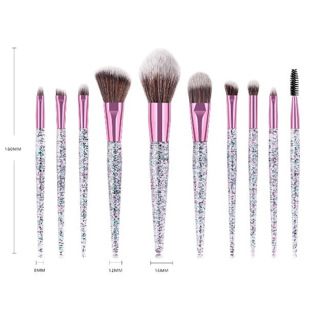 

Newest Makeup brushes set 10pcs brush tools & accessories for eyeshadow eyebrow blush cosmetics drop shipping