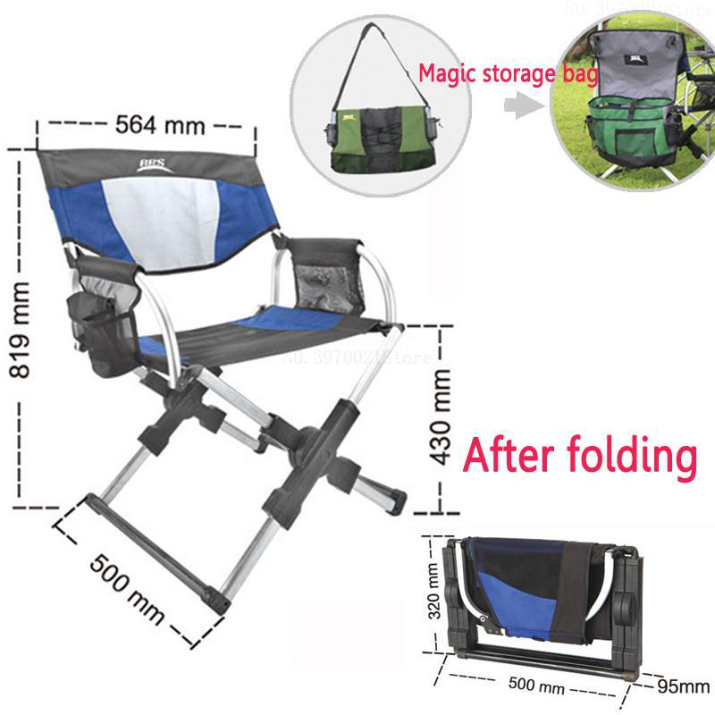 

Portable Oxford cloth Fishing Chair High intensity aluminum alloy Magician Folding Camping Chair with bag bearing100kg