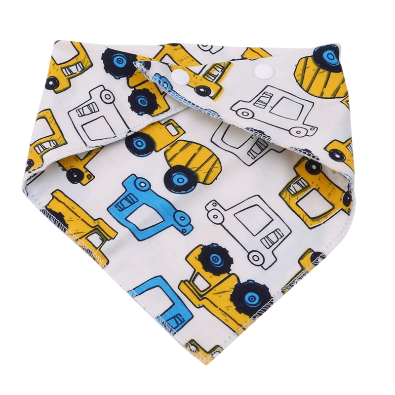 

Fashion Baby Bibs Waterproof Triangle Cotton Cartoon Child Bandana Bibs Dribble Newborn Slabber Absorbent Cloth Print