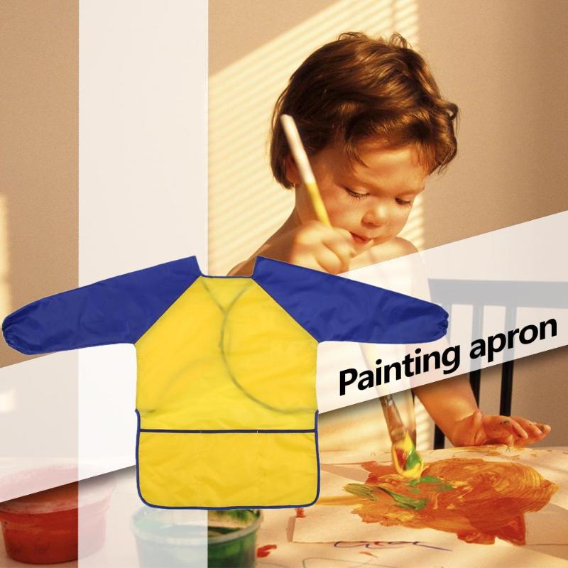 

New Waterproof Kid Drawing Apron Baking Eating Aprons Anti-dressing Children Cute Fashion Pinafore for Kindergarten Home Drawing