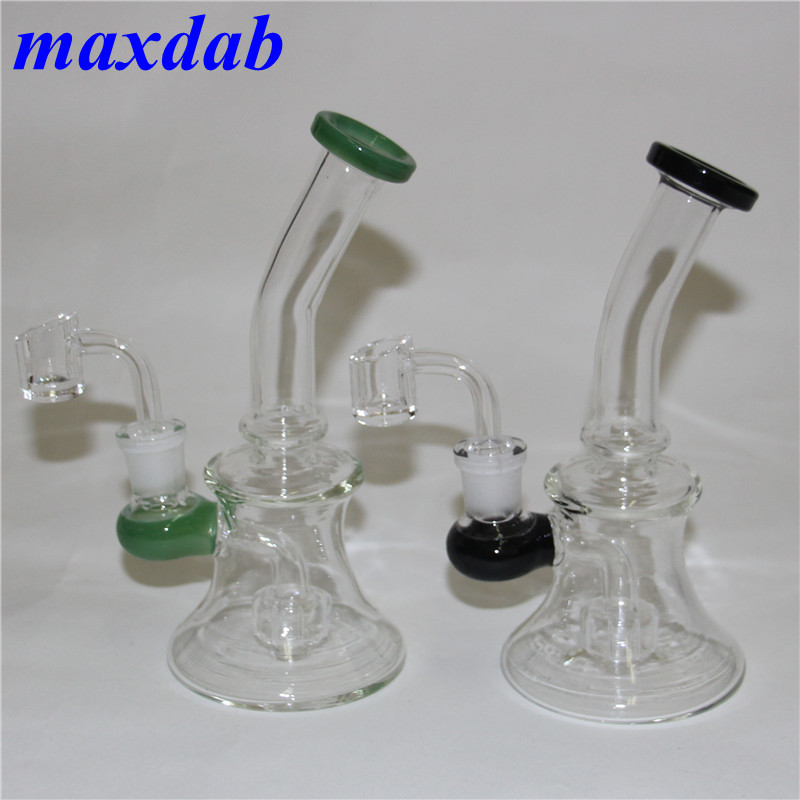 

Mini Glass Bongs Oil Rigs With 14mm joint Quartz Banger 7.4" Heady Beaker bong Water Pipes