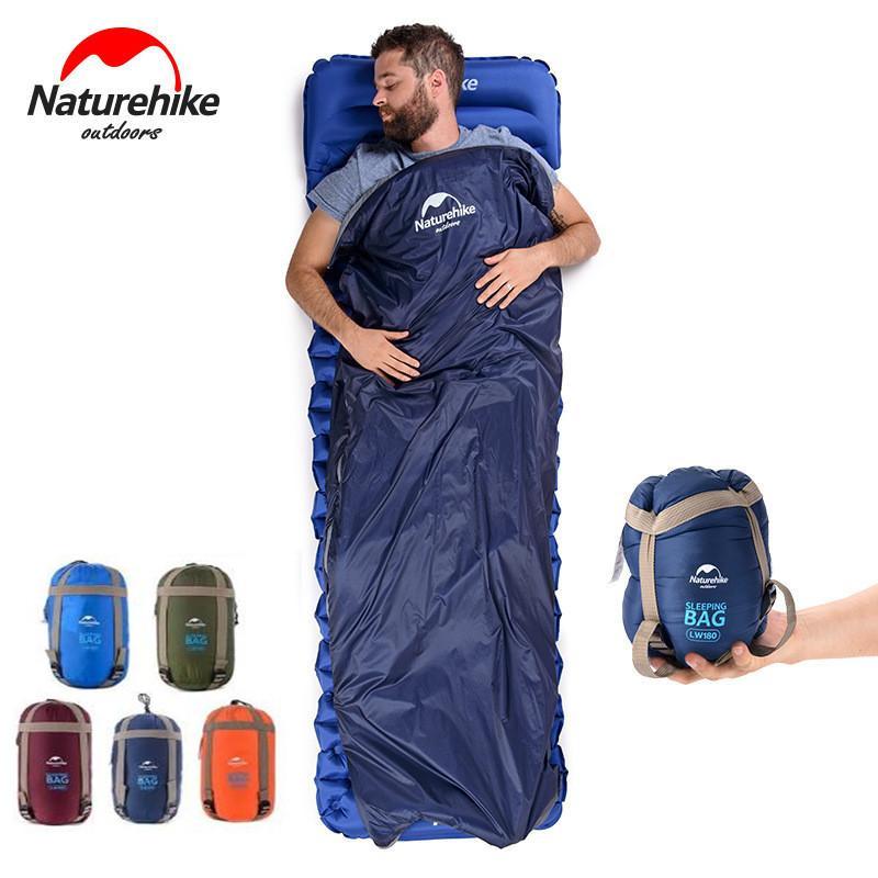 

5 Colors 190*75cm Outdoor Portable Envelope Sleeping Bags Travel Bag Hiking Camping Equipment Outdoor Gear Sleeping Pads CCA11712 20pcs