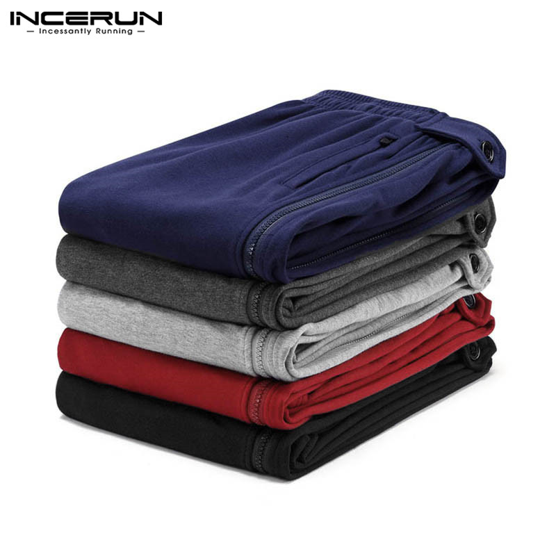 

2020 Men Running Swearing Pants Jogging Sweatpants Basketball Soccer Bottoms Male Gym Training Sport Trousers Joggings INCERUN, Black