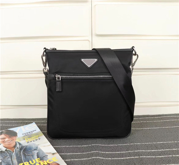 

Global free shipping 0819 size 28cm 26cm 1cm classic luxury bag canvas leather cowhide men's shoulder bag best quality handbag, Black