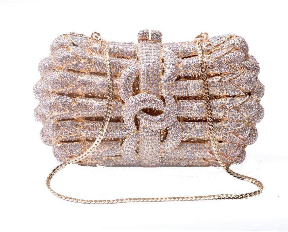 

XIYUAN Crystal diamond Clutches new Design Small Evening bags Purses Wedding Clutch purse Evening Handbags Clutches shoulder bag, Color same picture