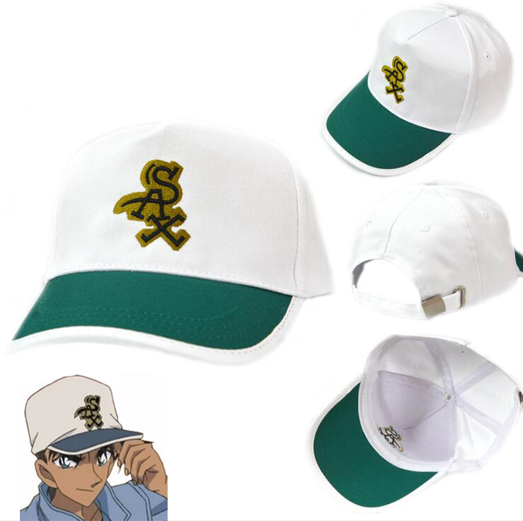 

2 colors Blue Green Detective Conan Hattori Heiji Cosplay Snapback Hat Cotton Baseball Cap Adjustable Embroidery Canvas Hat Kids Gift, Mix colors