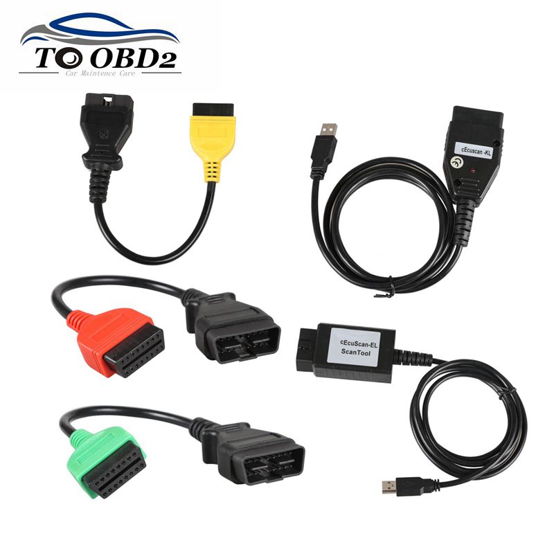 

High quality For ECU Scan FiatECUScan + MultiECUScan For / Alfa / Lancia OBD2 Scanner Diagnostic Cables Adapters