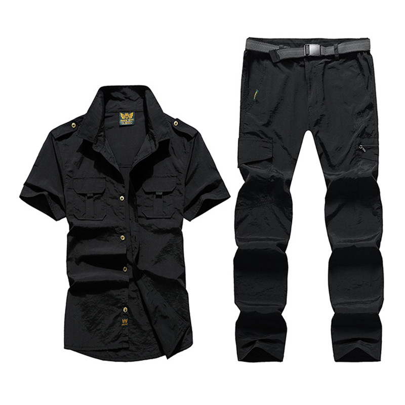 

Agent Casual Tracksuit Men's Outdoor Quick-Drying Shirt Male Loose Large Size Summer Autumn Thin Waterproof Tactical Shirt, 10