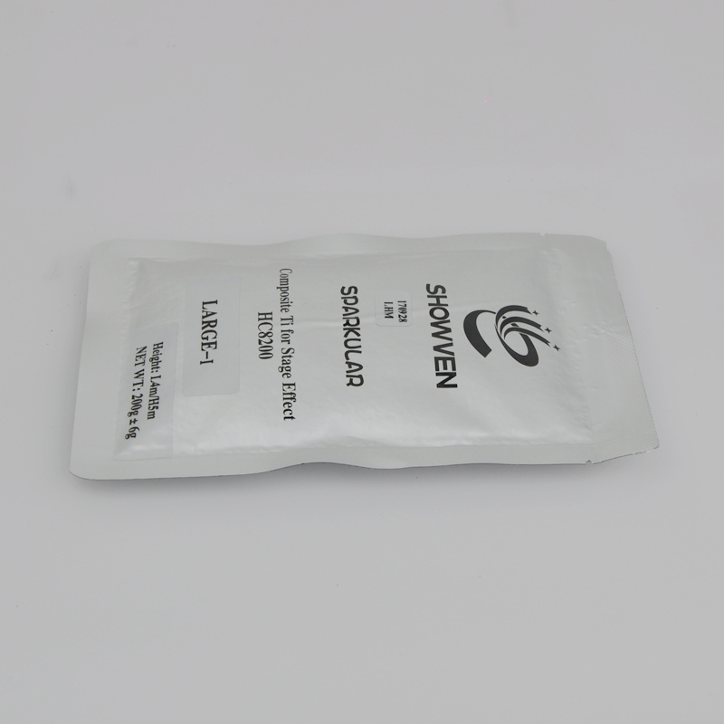 

Best quality HC8200 200g SHOWVEN Large Sparkular Granules TI Powder Consumables for Wedding