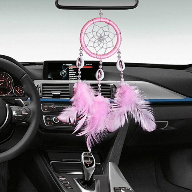 

Car Hanging Ornament Feather Pendant Car Mirror Auto Ethnic Decor Home Adornments Accessory Interior For Girls