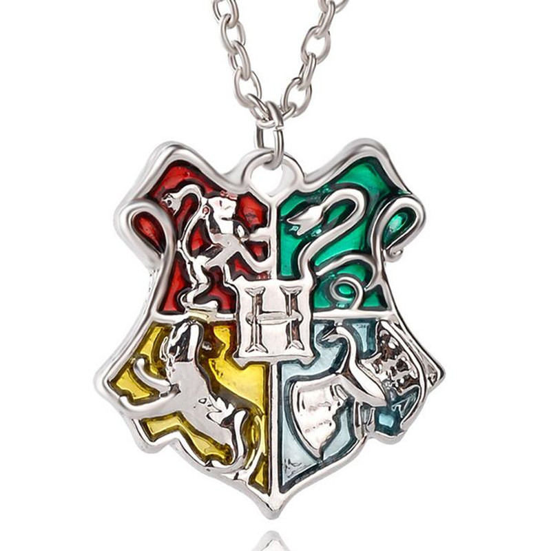 

Hot salling Fashion jewelry Harry Magic School Badge Necklace movie jewelry