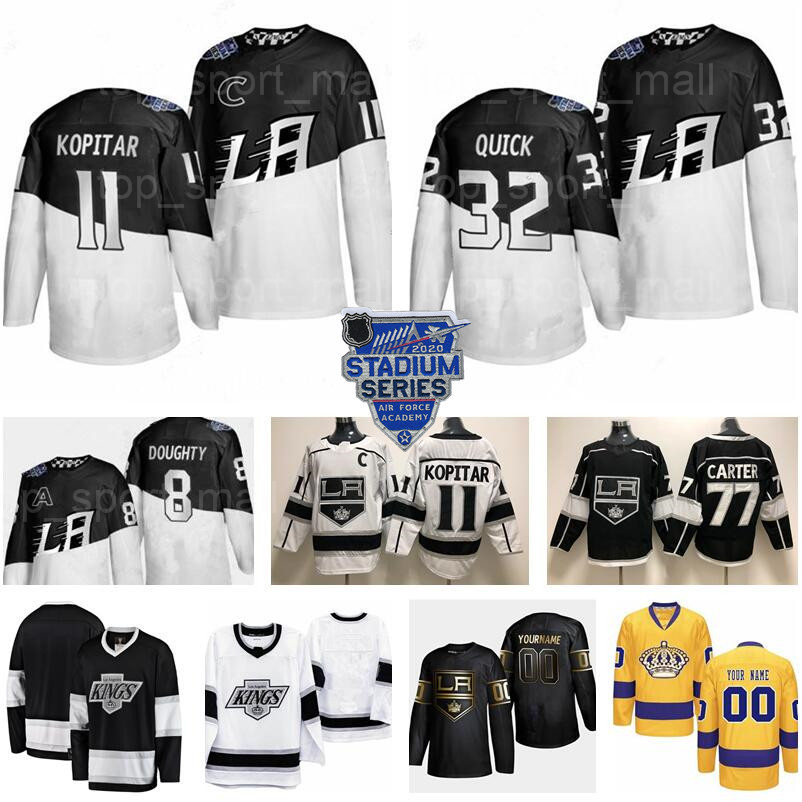 

Stadium Series LA Los Angeles Kings Jersey Drew Doughty Anze Kopitar Jonathan Quick Jeff Carter Tyler Toffoli Dustin Brown Alex Iafallo Black White Purple Yellow, Men