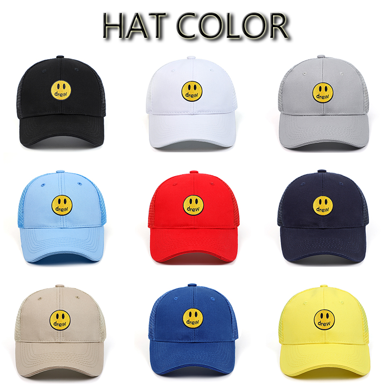 

100%Cotton Drew Justin Bieber Golf Sport Hat Embroidery Baseball cap Adjustable Hip hop Dad Structure Hat for Women Men, Multi