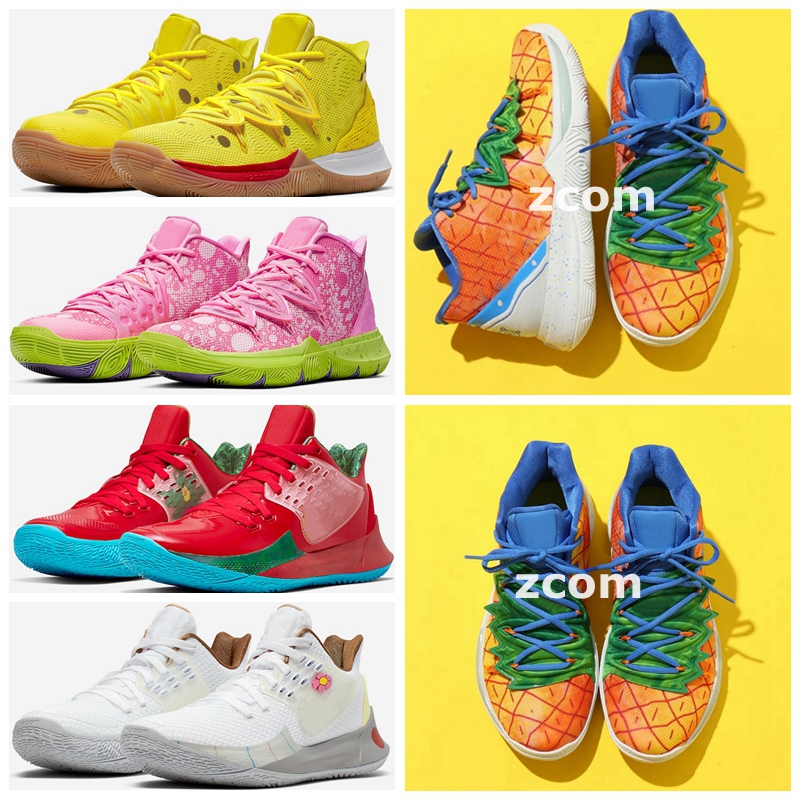 

2021 Pineapple House 5 Zapatos Kyrie TV PE Basketball Shoes For 20th Anniversary Irving 5s Graffiti x Multi-Color Sponge Sports Sneakers 12, #4