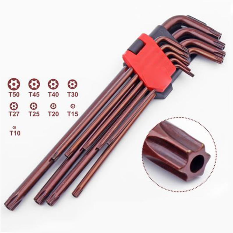 

9pcs Hex Wrench S2 alloy steel L Shape Allen Key Spanner Assembly furniture