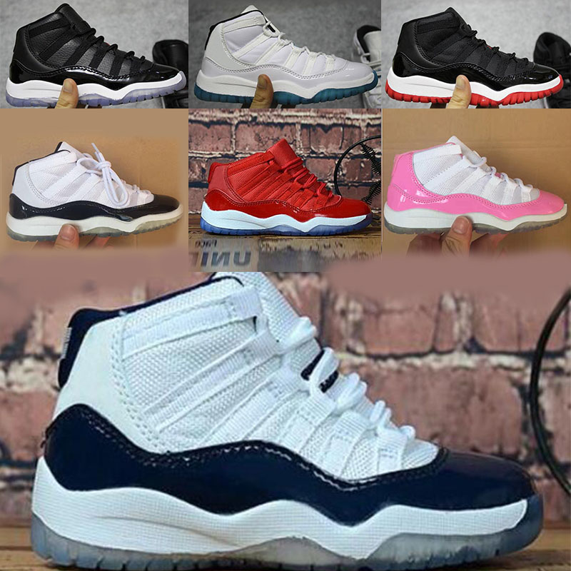 

Kids 11 11s Space Jam Bred Concord Gym Red Basketball Shoes Children Boy Girls White Pink Midnight Navy Sneakers Toddlers Birthday Gift