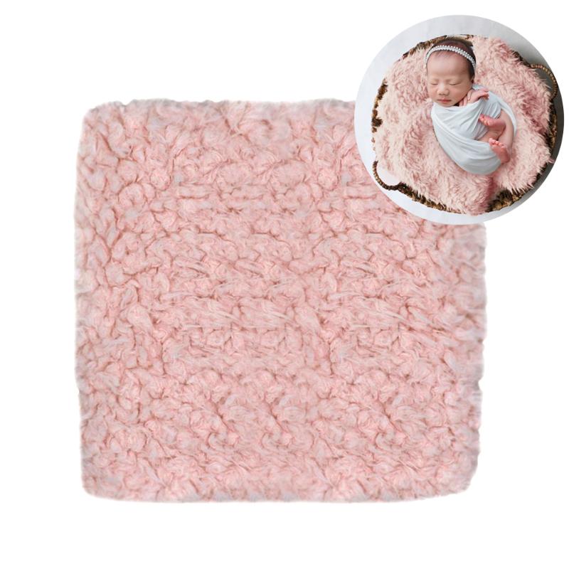 

Soft Newborn Solid Baby Blanket Warm Backdrop Rug Faux Fur Square Stuffer Wrap Unisex Photography Props Mat, Gray