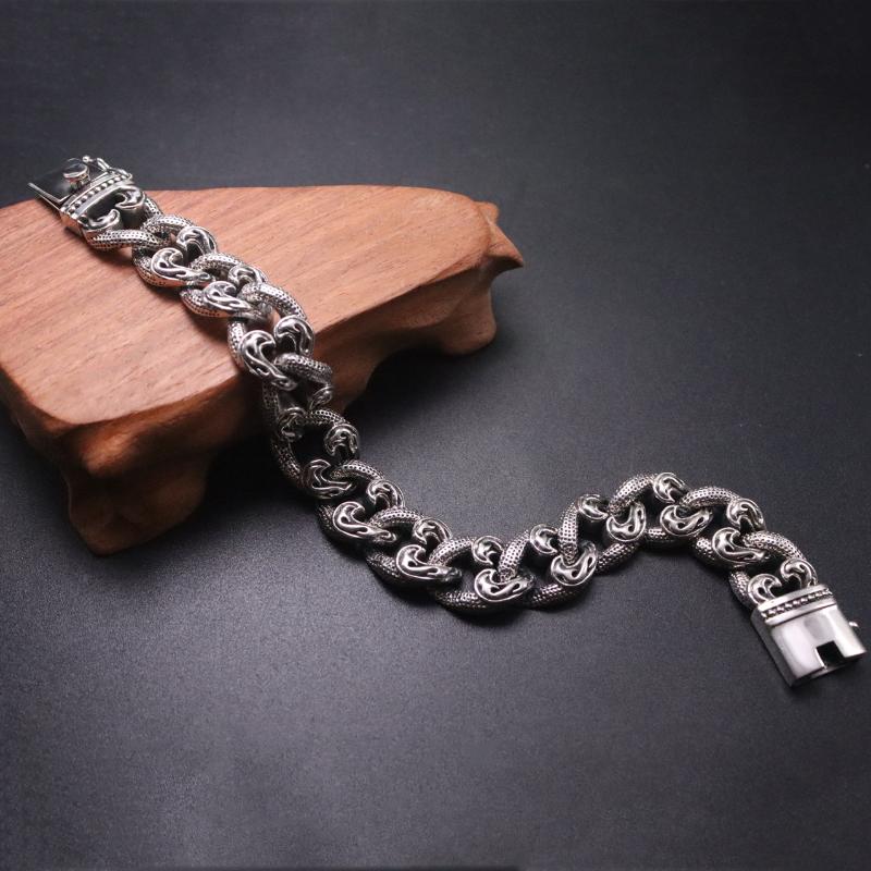 

Other Bracelets Solid 925 Sterling Silver Bracelet 15mm Figaro Link Chain 8.07" L