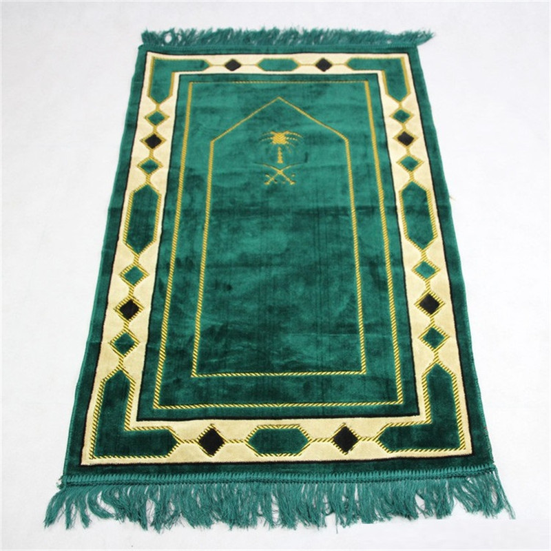 

Thick Islamic Prayer Mat Muslim Carpet Salat Musallah Islam Prayer Rug Blanket Soft Banheiro Praying Mat Tapis Musulman 70*110cm, Red