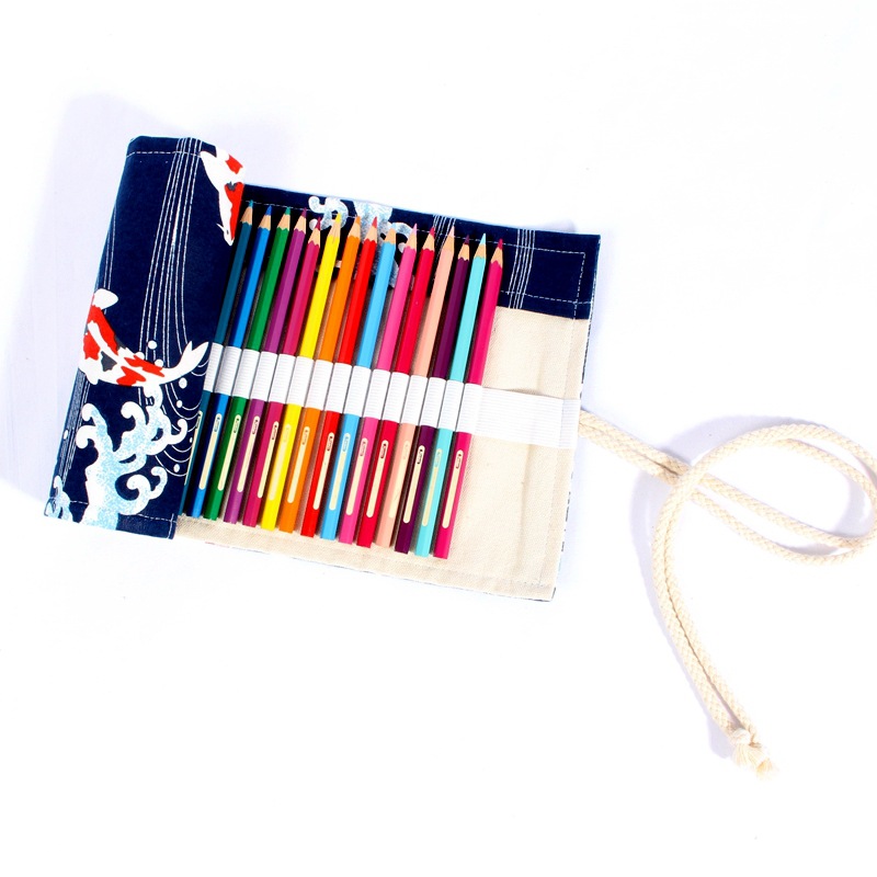 

Kawaii Penal 36/48/72 hole school portable boy pencil case, girl canvas pencil case roll case, large case