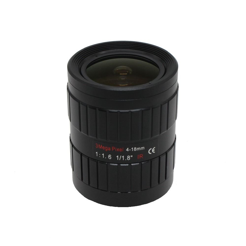 

3.0 Megapixel Manual Iris Lens 4-18mm, 1/1.8" Varifocal HD 3MP FA C-Mount,lens for CCTV Surveillance cameras Industrial