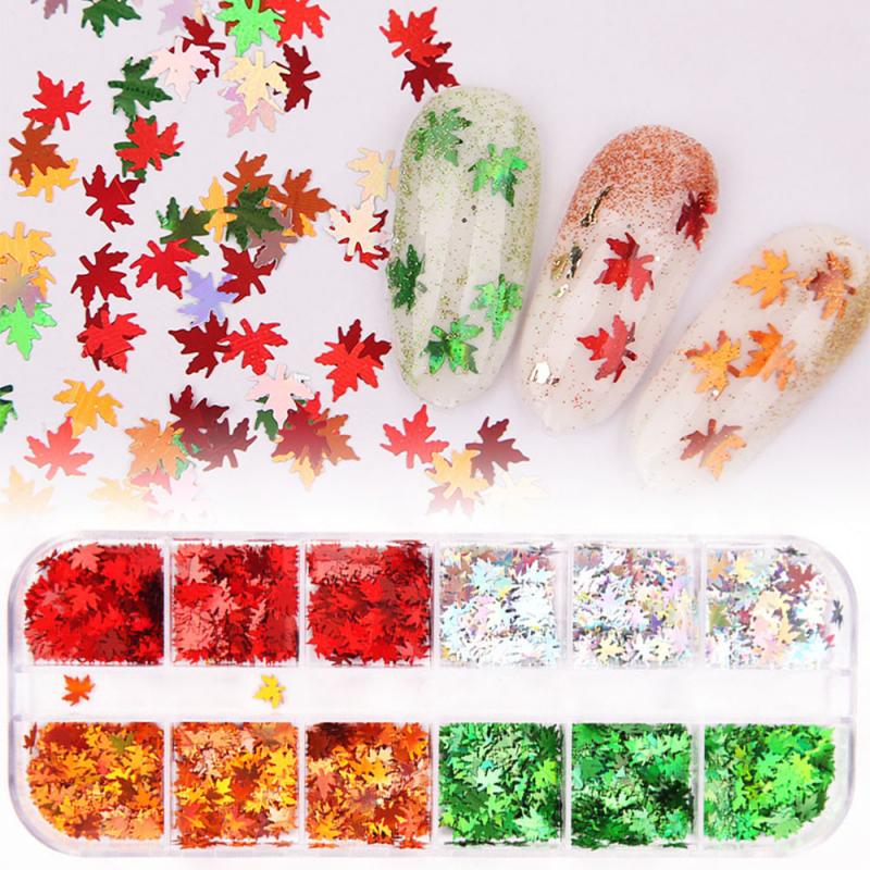 

4/12 Colour Nail Sequins Thin Stickers Glitter Foil Nail Art Decoration