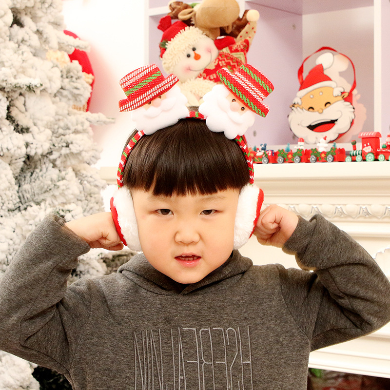 

1Pc New Christmas Headband Earmuffs Christmas Decorations for Home Small Gifts Adult Children Baby New Year Gifts